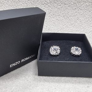 Botão de Punho Cristal Silver